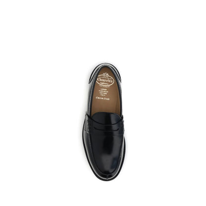 Church's Black Calf Leather Bos Taurus Slip-On Loafers top view