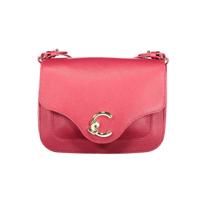 Coccinelle Red Polyethylene Handbag with adjustable shoulder strap, automatic closure, and logo detail.
