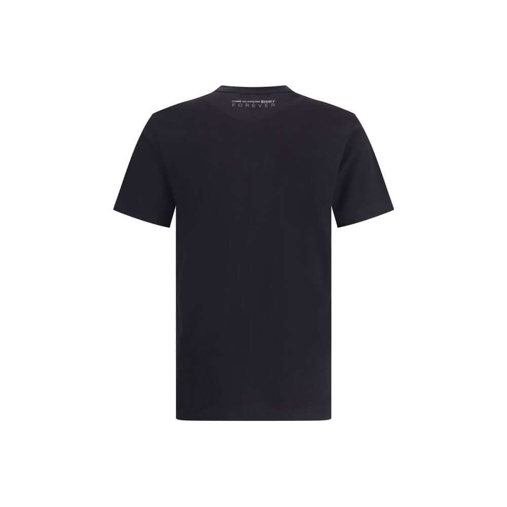 Comme Des Garçons Black Cotton T-Shirt with back logo, crew neck, short sleeves, regular fit, 100% cotton, season AW25