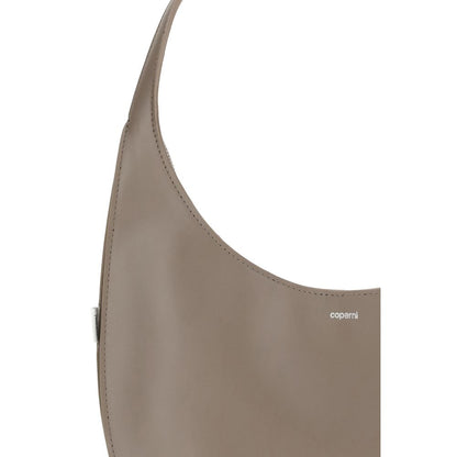 Coperni Brown Calf Leather Bos Taurus Shoulder Bag with sleek design, soft leather, and logo detail, featuring zipper closure.