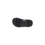 Crocs Black Croslite Ankle boot sole showing traction and design ideal for cold and casual outdoor activities.