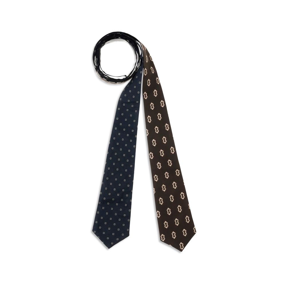 Di Stavnitser Multicolor Cotton Tie with versatile design and classic print, ideal for elevating any outfit, made from 100% cotton.