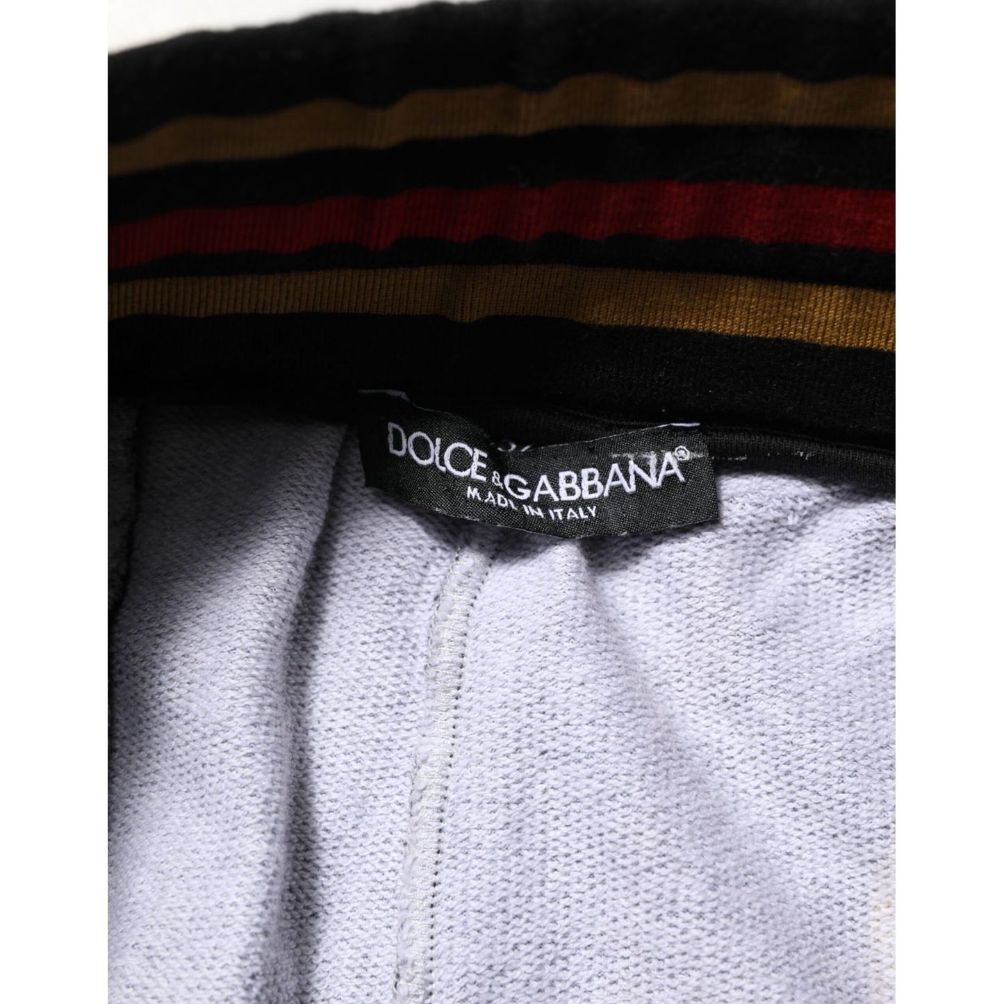 Dolce & Gabbana Black Baroque Crest Logo Men Trackpants Pants