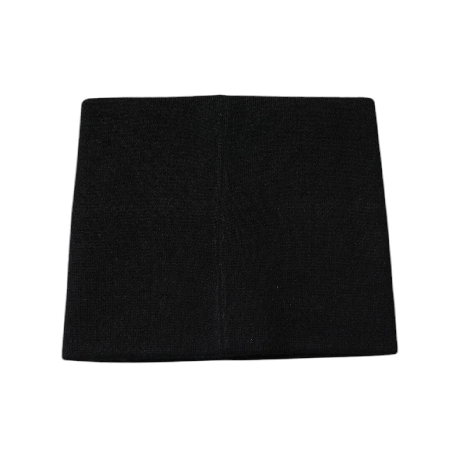 Dolce & Gabbana Black Cashmere DG Logo Square Handkerchief Scarf