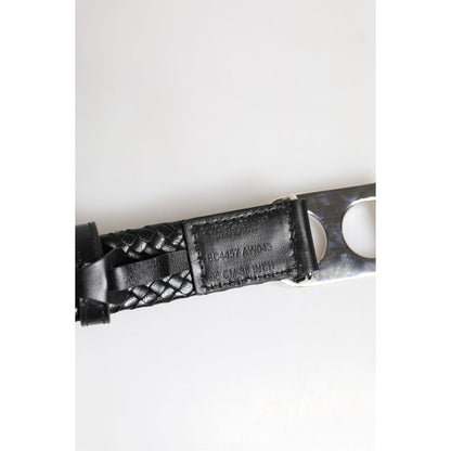 Dolce & Gabbana Black Classic Leather DG Logo Buckle Belt