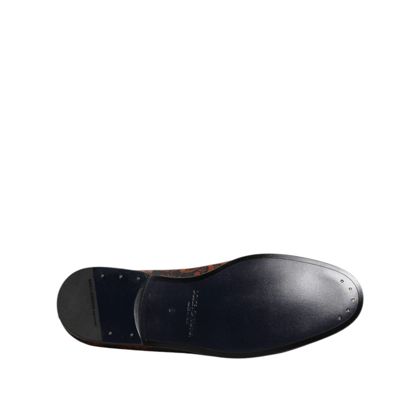 Dolce & Gabbana Black Jacquard Polyester Slip On Loafers Shoes