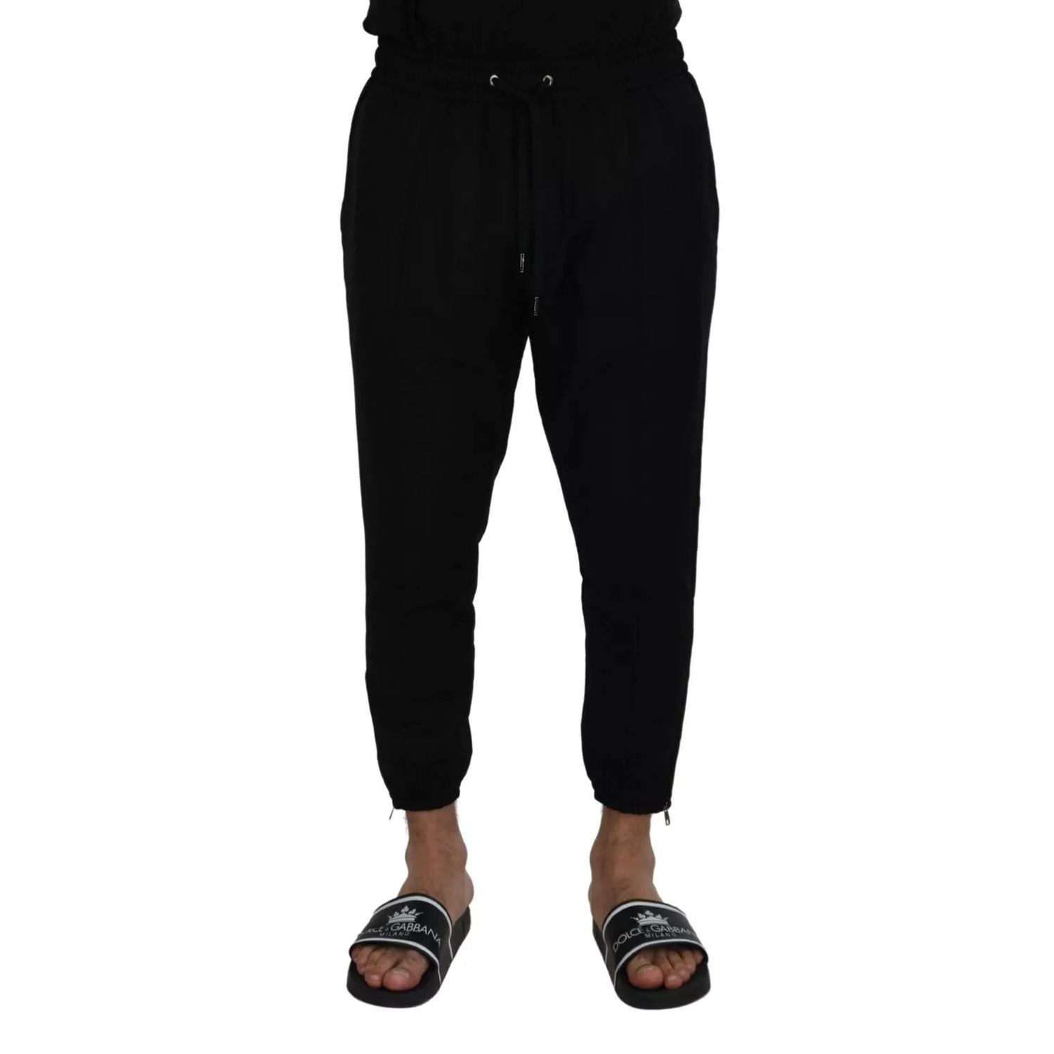 Dolce & Gabbana Black Jogger Wool Jogging Trouser