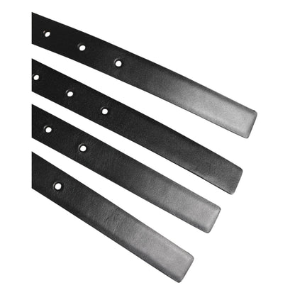 Dolce & Gabbana Black Leather 4-Strap Metal Multi-Buckle Belt