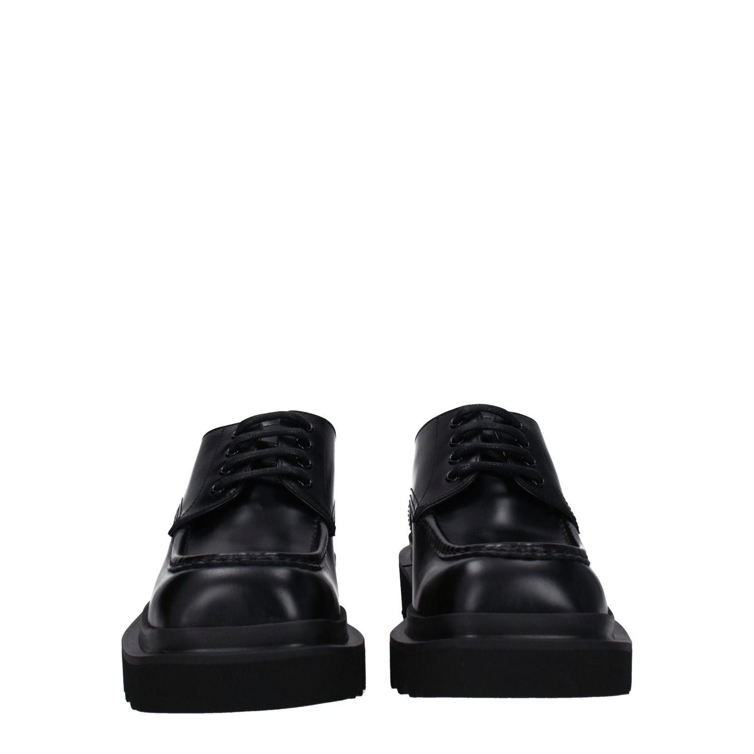 Dolce & Gabbana Black Leather Oxfords And Derbies
