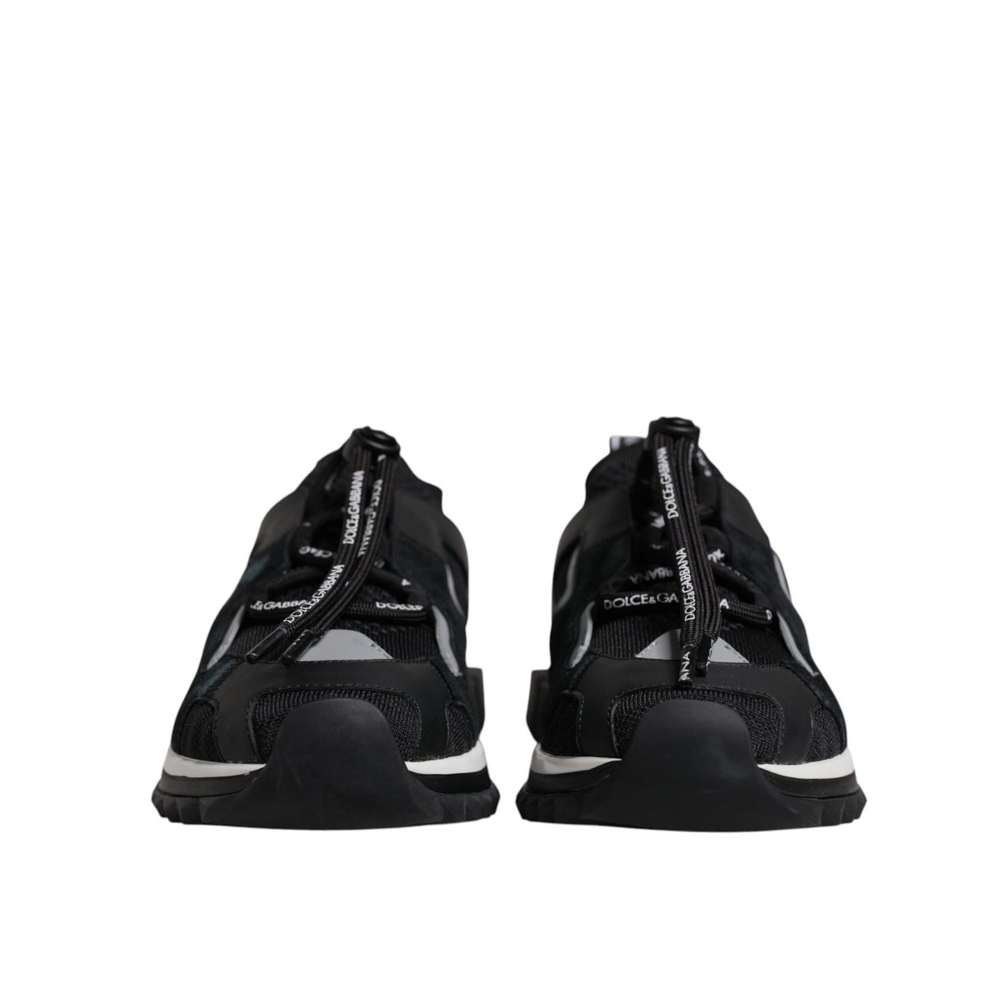 Dolce & Gabbana Black Mesh Sorrento Trekking Sneakers Shoes