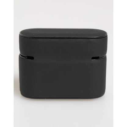 Dolce & Gabbana Black Orange Rubber Logo Embossed Accessory Airpods Case