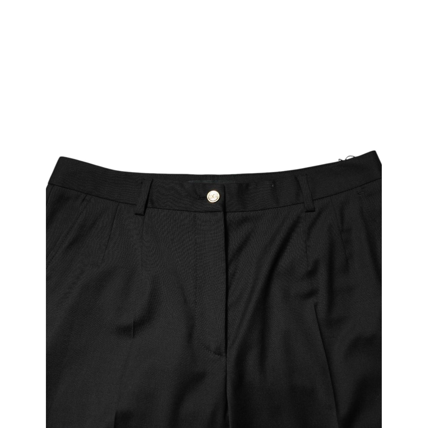 Dolce & Gabbana Black Polyester Tapered Women Trouser Pants
