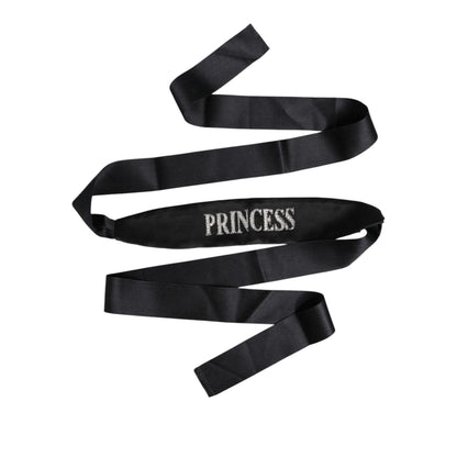 Dolce & Gabbana Black Princess Fantasy Braided Waist Belt