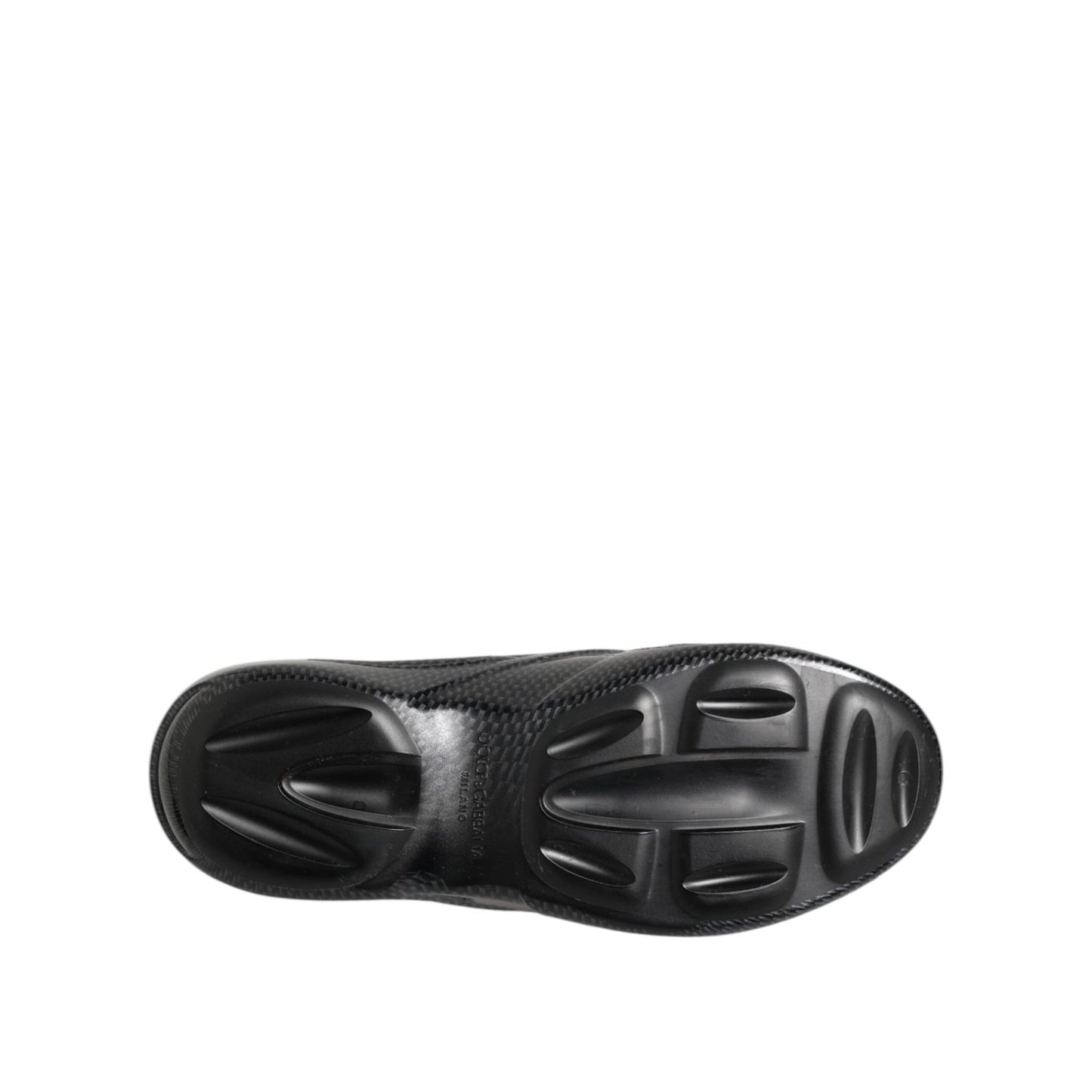 Dolce & Gabbana Black Rubber Slides Low Top Sneakers Shoes