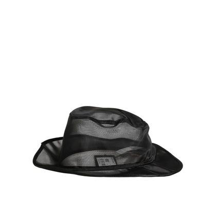 Dolce & Gabbana Black Silk Mesh Bucket Men Fisherman Cap Hat