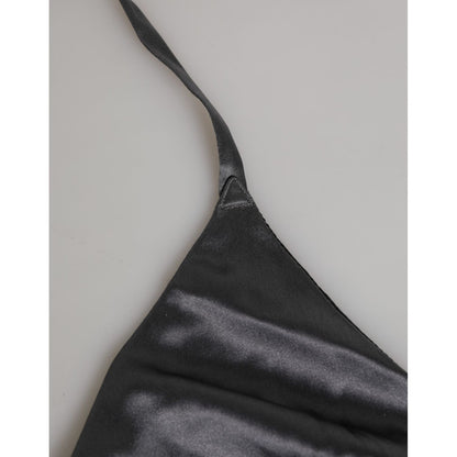 Dolce & Gabbana Black Silk Satin Triangle Soft Cup Underwear