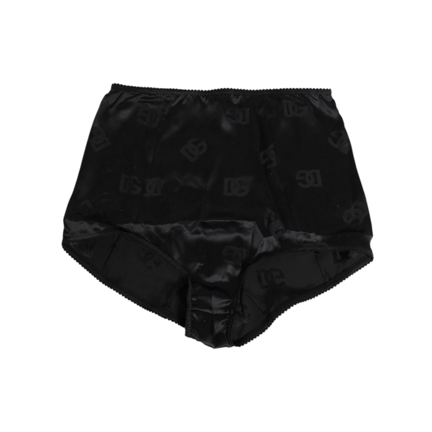 Dolce & Gabbana Black Silk Stretch High Waist Girdle Underwear