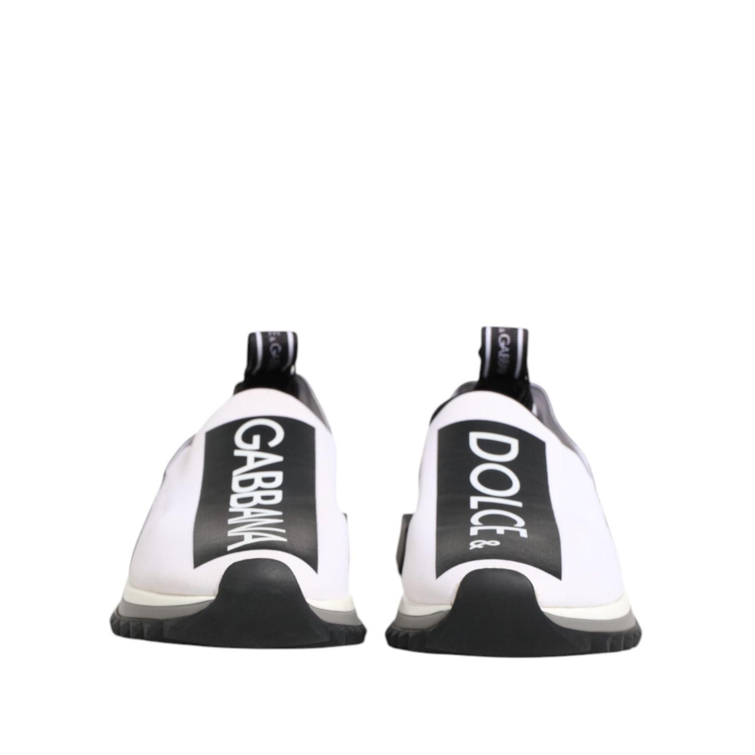 Dolce & Gabbana Black White Slip On Sorrento Sneakers Shoes