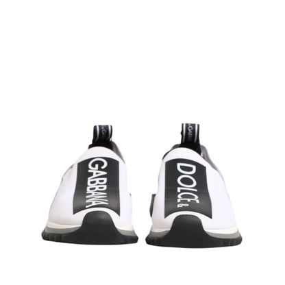 Dolce & Gabbana Black White Slip On Sorrento Sneakers Shoes