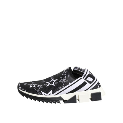 Dolce & Gabbana Black White Sorrento Low Top Sneakers Shoes with logo details, exclusive design, and high craftsmanship.