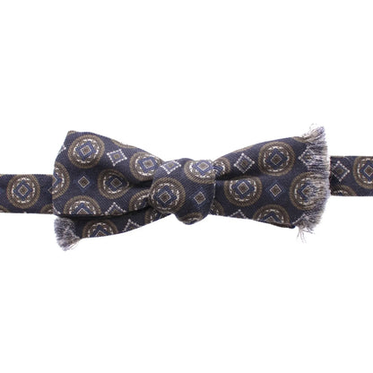 Dolce & Gabbana Blue Silk Baroque Fantasi Tied Bow Tie Papillon