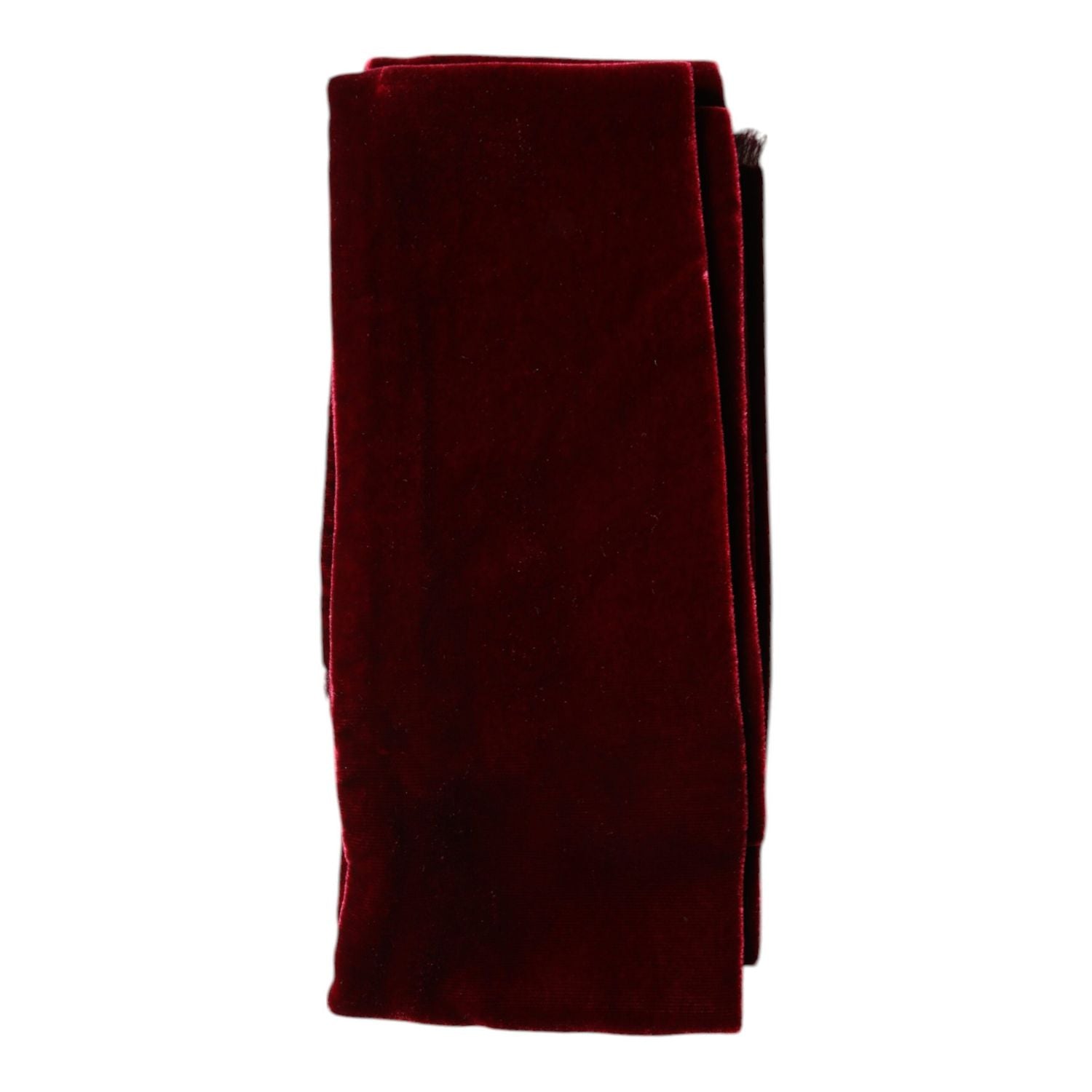 Dolce & Gabbana Bordeaux Cotton Silk Fringe Shawl Wrap Scarf