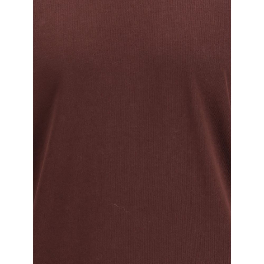 Close-up view of Dolce & Gabbana Bordeaux Cotton Sweatshirt in rich brown hue showcasing luxurious fabric texture.