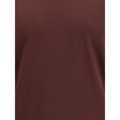 Close-up view of Dolce & Gabbana Bordeaux Cotton Sweatshirt in rich brown hue showcasing luxurious fabric texture.