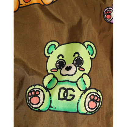 Dolce & Gabbana Brown Multicolor Teddy Bear Men Shorts Swimwear