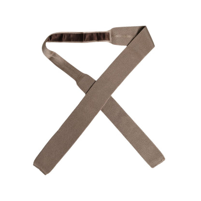 Dolce & Gabbana Brown Silk Adjustable Necktie Tie