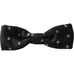 Dolce & Gabbana Black Silk Floral Adjustable Neck Men Papillon Bow Tie Dolce & Gabbana Black