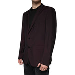 Dolce & Gabbana Bordeaux Wool Single Breasted Dress Blazer JKT4080-54