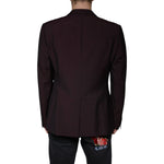 Dolce & Gabbana Bordeaux Wool Single Breasted Dress Blazer JKT4080-54
