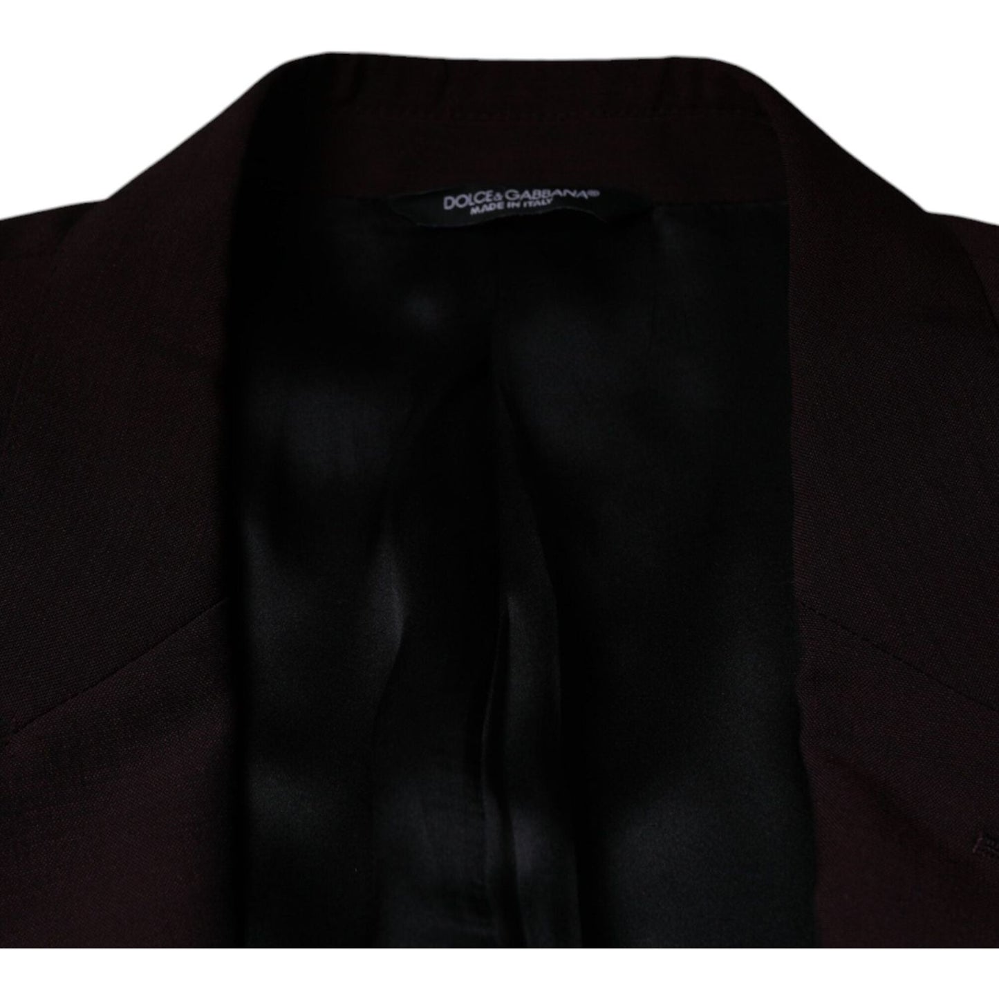 Dolce & Gabbana Bordeaux Wool Single Breasted Dress Blazer JKT4080-54