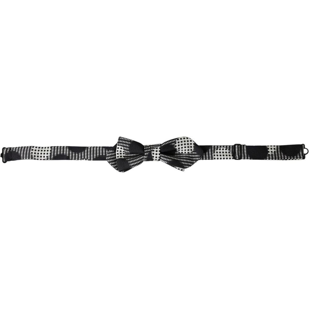 Dolce & Gabbana Multicolor Silk Polka Dot Adjustable Neck Men Papillon Bow Tie Dolce & Gabbana Light Gray