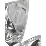 Dolce & Gabbana Silver Polyester Sleeveless Bustier Crop Top Dolce & Gabbana Gray