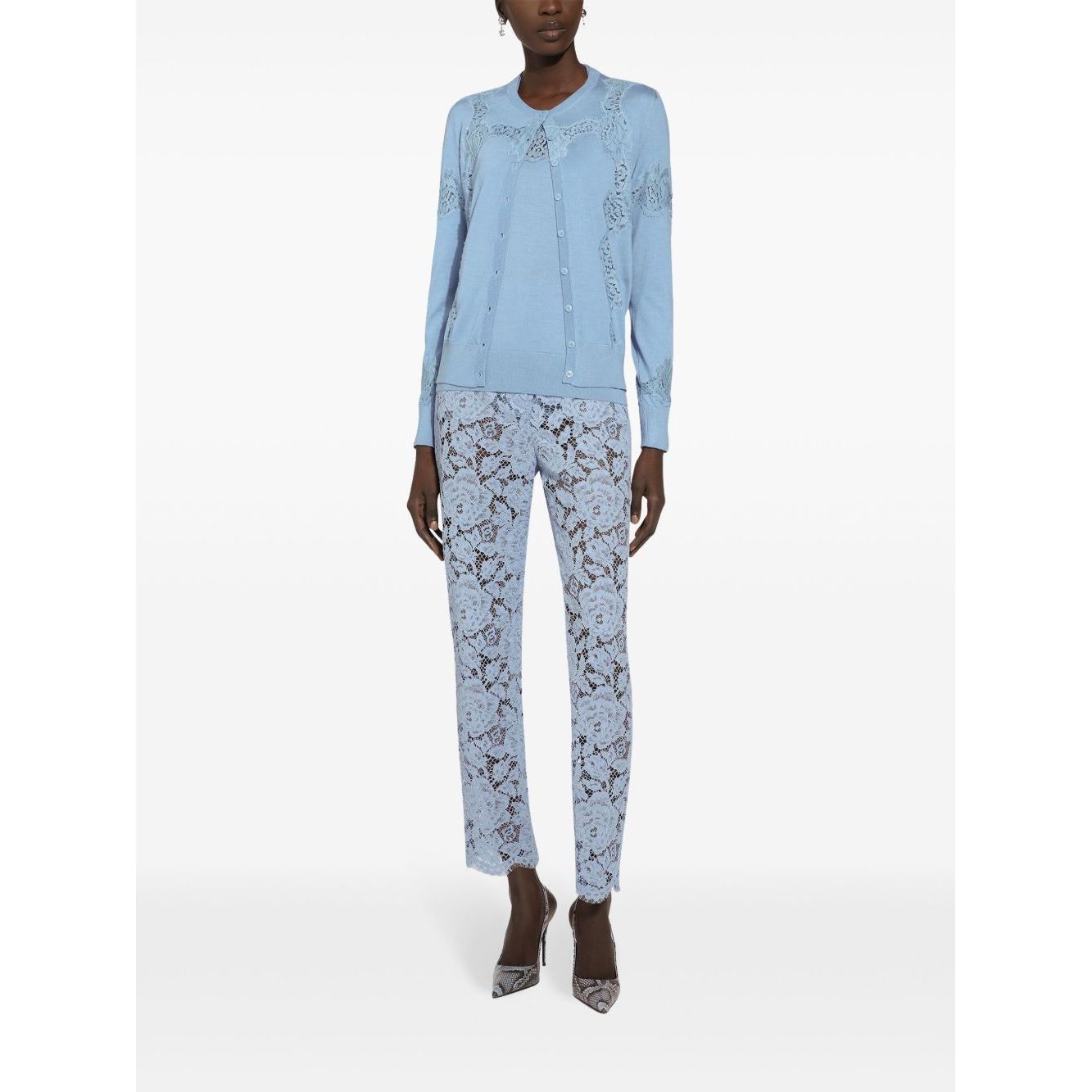 Dolce & Gabbana Embroidered Lace Trousers