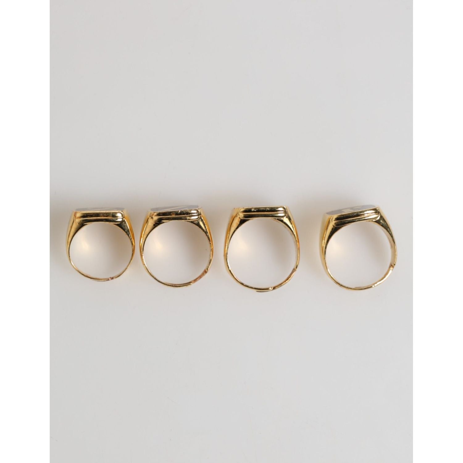 Dolce & Gabbana Gold Tone Brass JAZZ Letter Set 4 Pieces Adjustable Ring