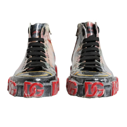 Dolce & Gabbana Multicolor Camouflage High Top Sneakers Shoes