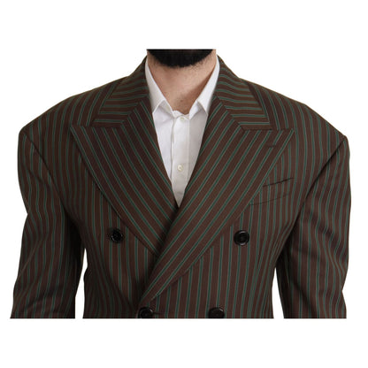 Dolce & Gabbana Multicolor Stripes Double Breasted Blazer