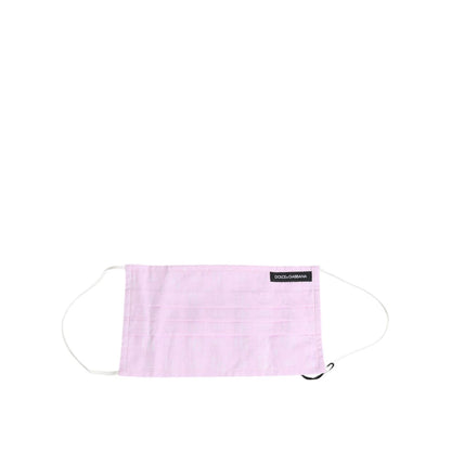 Dolce & Gabbana Pink Cotton Logo Elastic Ear Strap Face Mask