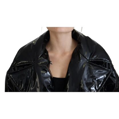 Dolce & Gabbana Polyester Black Shiny Blazer Women Jacket