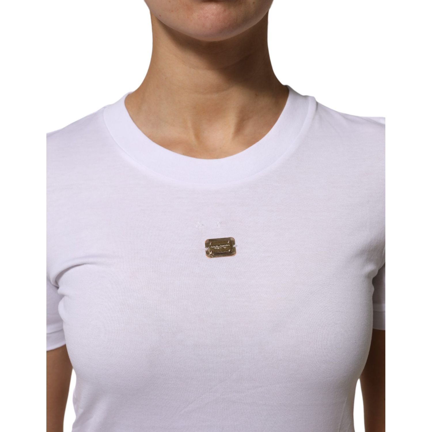 Dolce & Gabbana T-Shirt White Cotton Round Neck Short Sleeves I