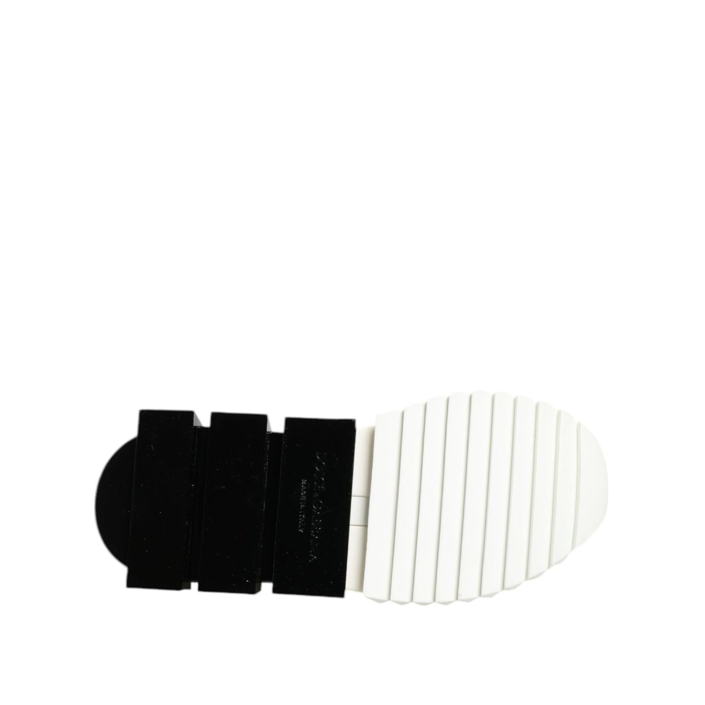 Dolce & Gabbana White Black Low Top Sorrento Sneakers Shoes