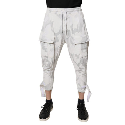 Dolce & Gabbana White Camouflage Cargo Jogger Sweatpants Pants