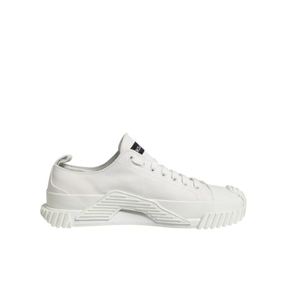 Dolce & Gabbana White Cotton NS1 Low Top Sneakers Shoes