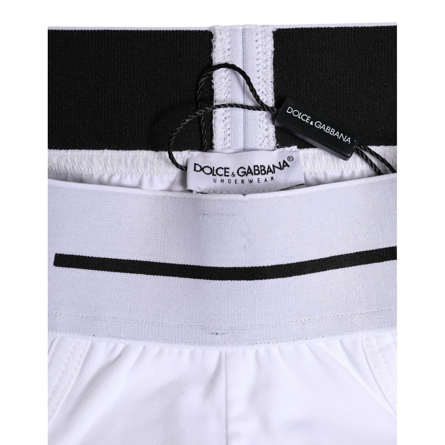 Dolce & Gabbana White Cotton Stretch Regular Brief Underwear