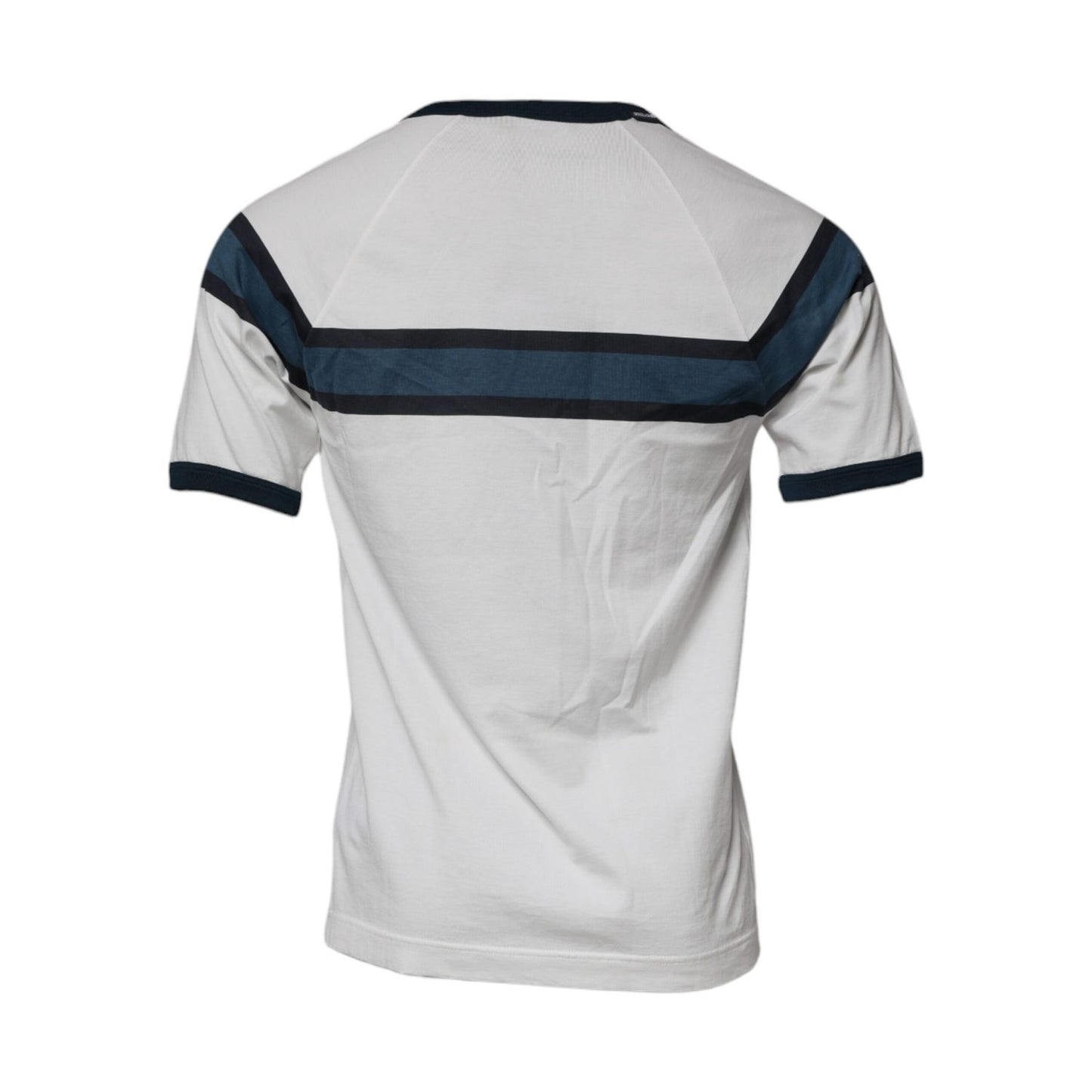 Dolce & Gabbana White DG Crown Cotton Crew Neck T-shirt