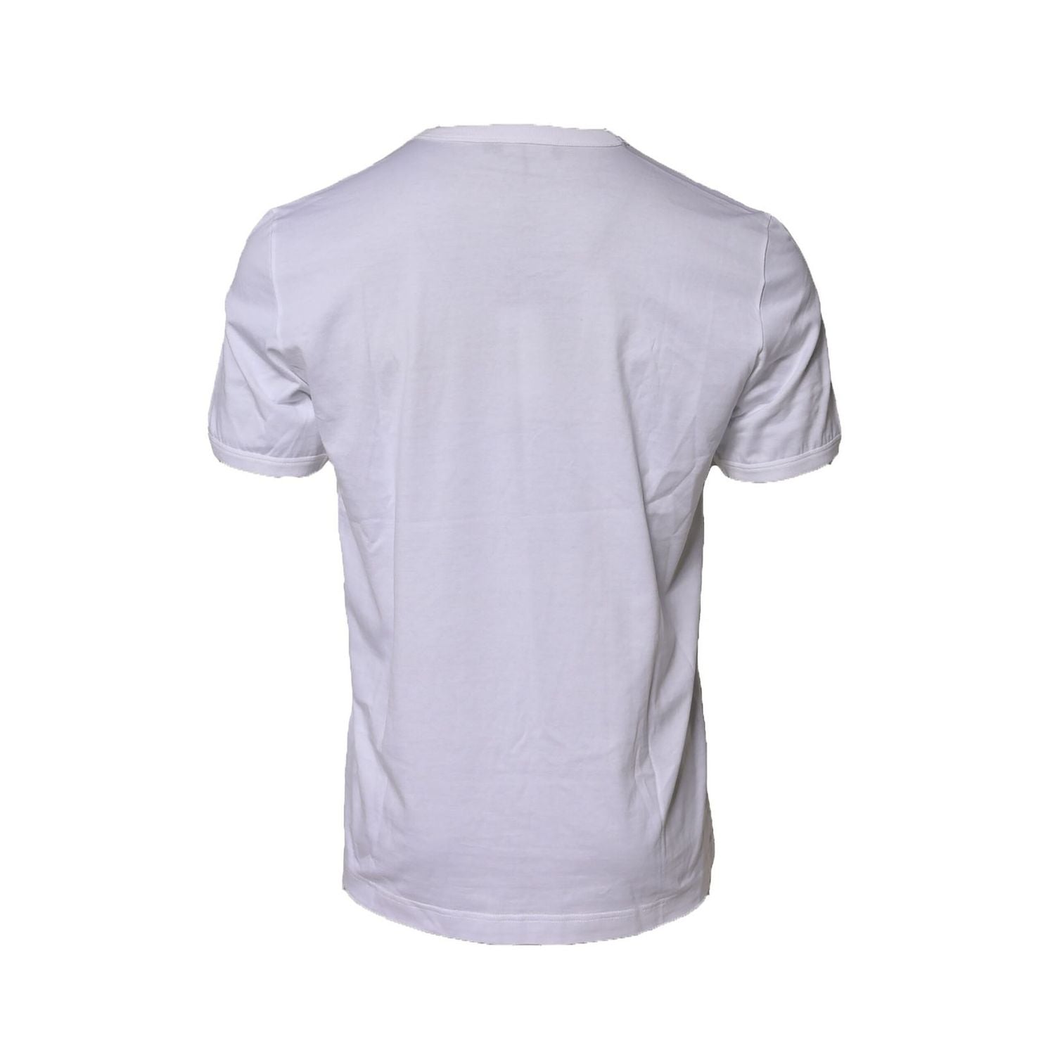 Dolce & Gabbana White King Crown Cotton Crew Neck T-shirt