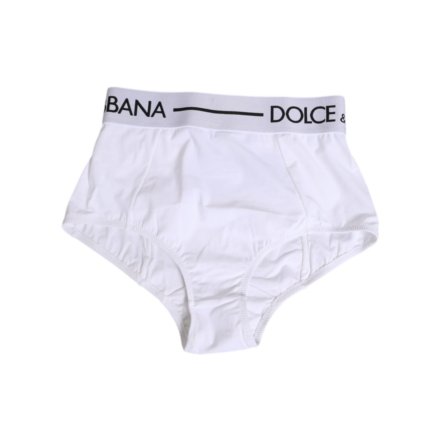 Dolce & Gabbana White Nylon Logo Waistband Panty Underwear